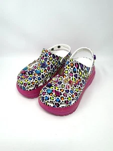 Crocs X Lisa Frank Mega Crush Clogs Cheetah Size M7/W9 (WORN ONLY TWICE) - Picture 1 of 19