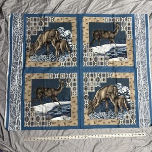 Quilt Pillow Fabric Panels Moonlight Serenade Springs Industries Deer Snow Ice - Picture 1 of 3