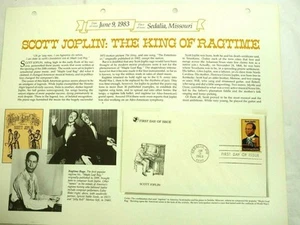 Scott Joplin- with Story and Info Sheet, 1st Day of Issue June 9,1983 - Picture 1 of 6