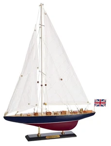 SAILINGSTORY Wooden Sailboat Model Ship Sailing Boat Yacht Decor Endeavour 1/... - Picture 1 of 6