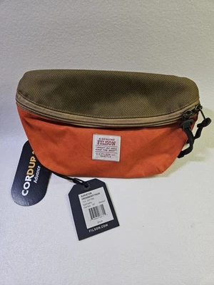 FILSON SURVEYOR CROSSBODY PACK DARK TAN/FLAME NWT - Image 1 of 3