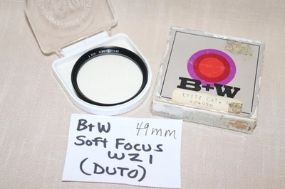 EXC Vtg B+W 49mm WZ 1 FILTER German 49mm 49E  Leitz Soft Focus WZ 1 DUTO Filter - Image 1 of 4