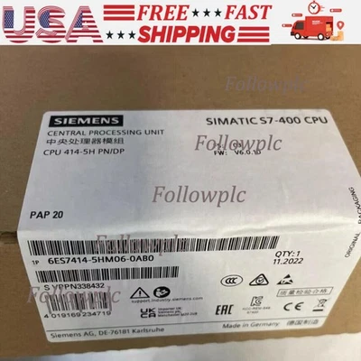 New Siemens 6ES7414-5HM06-0AB0 6ES7 414-5HM06-0AB0 SIMATIC S7-400H CPU 414-5H - Image 1 of 4