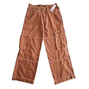 Wild Fable Jeans Women's Size 6 Baggy Cargo Y2K Brown Streetwear Boho TikTok - Picture 1 of 14