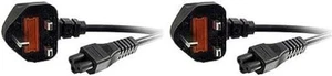 C2G 80601 1 Metre C5 Laptop Power Cable (IEC60320C5 to BS1363) 3 Foot Cloverleaf - Photo 1/7
