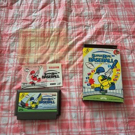 NES Fc Super Real Baseball 88 With Box Theory Famicom Software JPN  Vintage Limi