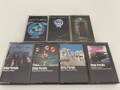 Deep Purple rare 7 Cassette Tape LOT very best of Machine Head Perfect Strangers - Image 1 of 2