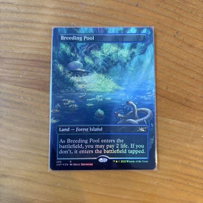 MTG Magic the Gathering Unfinity Breeding Pool Pond Foil - Image 1 of 2