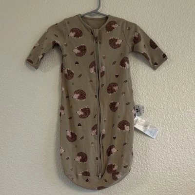 Miracle Baby Sleep Sack, Size 0-6 Months, Long Sleeve, Hedgehog 100% Cotton - Image 1 of 3