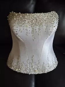 Wedding Corset Basque in White By My Lady - Picture 1 of 4