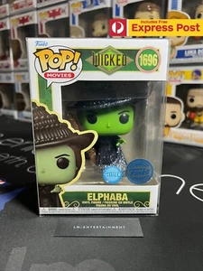 WICKED ELPHABA DIAMOND GLITTER FUNKO POP MOVIES VINYL FIGURE #1696 P/P EXP POST - Picture 1 of 9