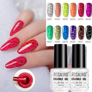 Nagellack Crackle Gel Nail Art Lack Luft Trocken Basis Top Mantel Phototherapi → - Bild 1 von 25