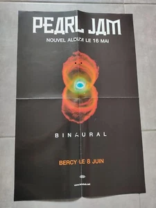 PEARL JAM Binaural RARE FRENCH PROMO MEDIA PLAN 4 Pages / POSTER - Imagen 1 de 3