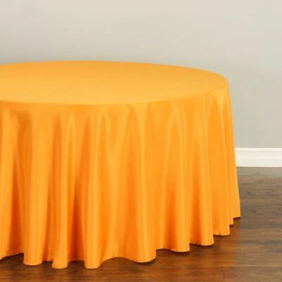1 or 10 pcs LinenTablecloth 108 in. Round Polyester Tablecloth Party Wedding - Image 1 of 4