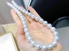 HUGE AAA 12-13mm natural south sea Round white pearl necklace 14K GOLD CLASP