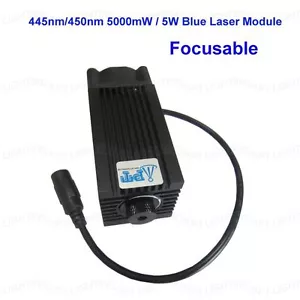 Módulo láser azul 445nm 450nm 5000mW 5W para grabado cortador CNC HÁGALO USTED MISMO - Imagen 1 de 1