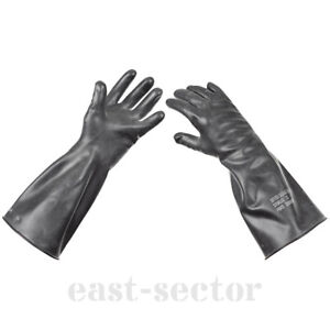 Rubber Outer Gloves Black NBC/CBRN Chemical Nucleari Biologcal Swedish Army