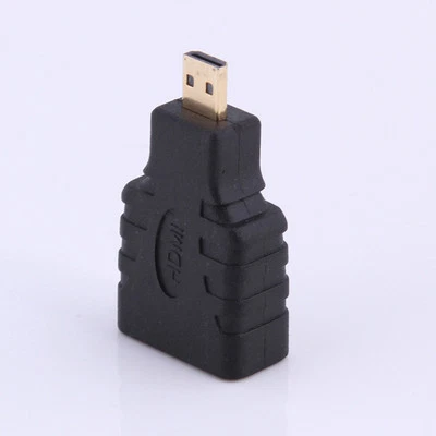 New Premium HDMI MICRO (Type D) Male to HDMI (Type A) Female Adapter Gold-Plated - Image 1 of 3