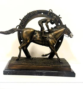 !RARE Vintage NIB 2016 Delaware Park Bronze & Marble Horse Statue from Archives! - Picture 1 of 3