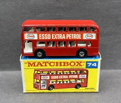 Matchbox Superfast 74 Daimler Bus With RARE Transitional 1st Issue Reg Wheel Box - Image 1 of 4