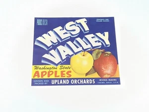 WEST VALLEY Brand, Yakima Washington *AN ORIGINAL APPLE CRATE LABEL* - Picture 1 of 4