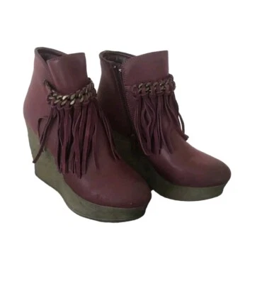 Cuñas Sbicca Zepp para mujer rojo vino talla 7 Foto 1 de 4