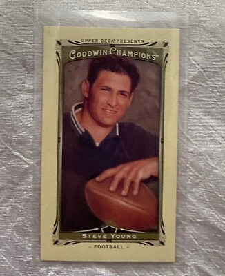 2013 Upper Deck Goodwin Champions Card #35 Mini Steve Young San Francisco 49ers - Image 1 of 2