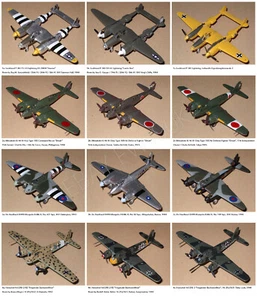 F-toys 1/144 Twin-Engine Aircraft - Full Set Of 12 (8+4SP) - Picture 1 of 2
