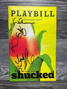 SHUCKED, PLAYBILL, OCTOBER 2023, NEDERLANDER THEATRE, CAST SIGNED - Picture 1 of 7