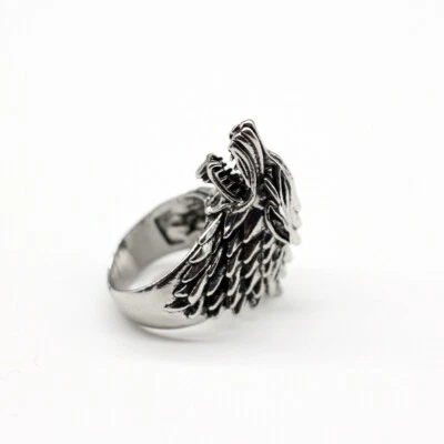 Мужская Wolf мотоциклиста Gothic панк кольцо латуни покрытием печатка размер 10,5 - Изображение 1 из 4