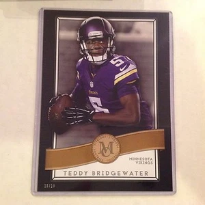 TEDDY BRIDGEWATER #82 VIKINGS 10/10 made 5x7 Gold 2015 Topps Museum Collection - Picture 1 of 1
