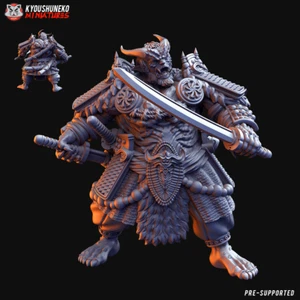 Chaos Oni Samurai, Kyoushuneko, Wargames Fantasía Japonés Oni Warrior Miniatura - Imagen 1 de 1