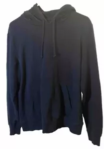Brave Soul London Size L Navy Blue Thin Summer Long Summer Pullover Hoodie - Picture 1 of 7