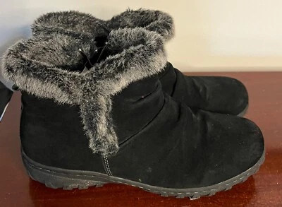 KHOMBU Bota de Cuero Bonnie Mujer Talla 10 - Negro Gamuza Piel Forrada Ajuste como 9-9.5 Foto 1 de 4