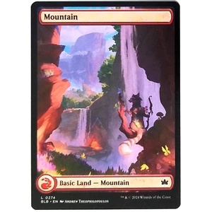 X4 Mountain Full Art Basic Land Bloomburrow (0274) Juego Rojo M/NM MTG BLB TCG - Imagen 1 de 3
