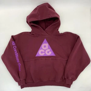 Nike ACG Icon Fleece Big Kids Size XL Pullover Hoodie FB4343-681 Purple FLAW - Picture 1 of 11