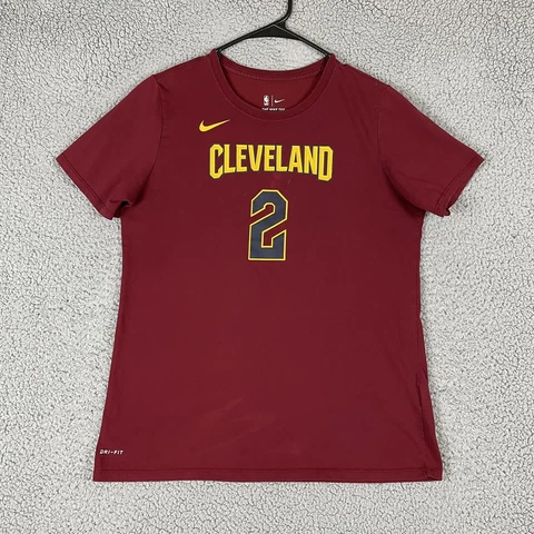 Cleveland Cavaliers Shirt Womens Large Athletic Cut Red Nike Dri-Fit NBA Cavs Cover