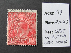 AUSTRALIA GV Head 1.5d Red. Single WMK. ACSC variety 89 21L43 - Picture 1 of 1