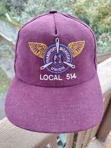 Vintage Transport Workers Union Cap.  Made in USA.  Local 514 (Tulsa, OK) - Bild 1 von 8