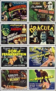 DRACULA FRANKENSTEIN MUMMY And More HORROR Set Of 8 Individual 8x10 TC Prints - Picture 1 of 1