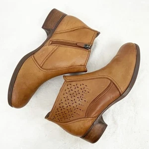 Dansko Women's Leather Ankle Boots Booties Side Zip Detailed Tan EU 39 - Picture 1 of 11