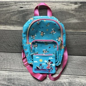 Disney Cruise Line Minnie Mouse Mini Mochila y Monedero Aloha Diversión en el Sol - Imagen 1 de 10
