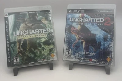 Lot Uncharted + Uncharted 2: Among Theives PS3 Bundle CIB - Image 1 of 4