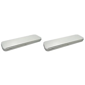 Estuche de lápices de viaje para niños 2 piezas lata vacía para lápices caja de metal cajas escuela - Imagen 1 de 12