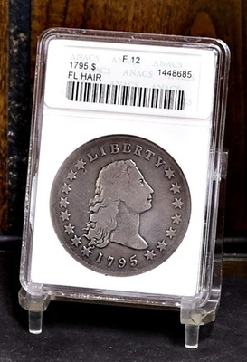 1795 Flowing Hair Dollar  ANACS F12 (#61206-L) - Image 1 of 4
