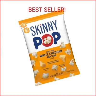 Palomitas de maíz SkinnyPop, queso cheddar blanco, grano entero, bocadillo sin lácteos, bolsa de 4,4 oz Foto 1 de 2