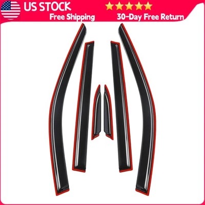 Window Visor Fits Honda CR-V 2023-2025 Tape-on Out-Channel 6pcs Black 6x - Image 1 of 4