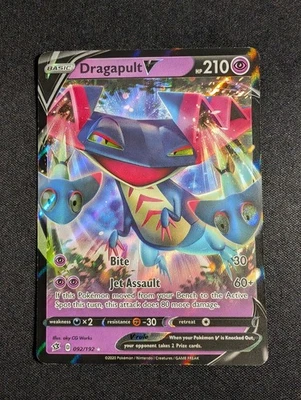 Pokemon Dragapult V 092/192 Ultra Rare SWSH02: Rebel Clash NM - Image 1 of 2