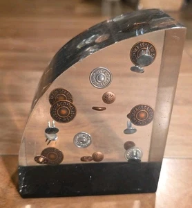 Vintage Levis Lucite Paperweight / Bookend Button Rivet Jeans - Bild 1 von 5