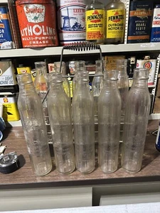 Original EMBOSSED SHELL OIL / SHELL-PENN MOTOR OIL GLASS QUART BOTTLE 14 1/2”. - Picture 1 of 22
